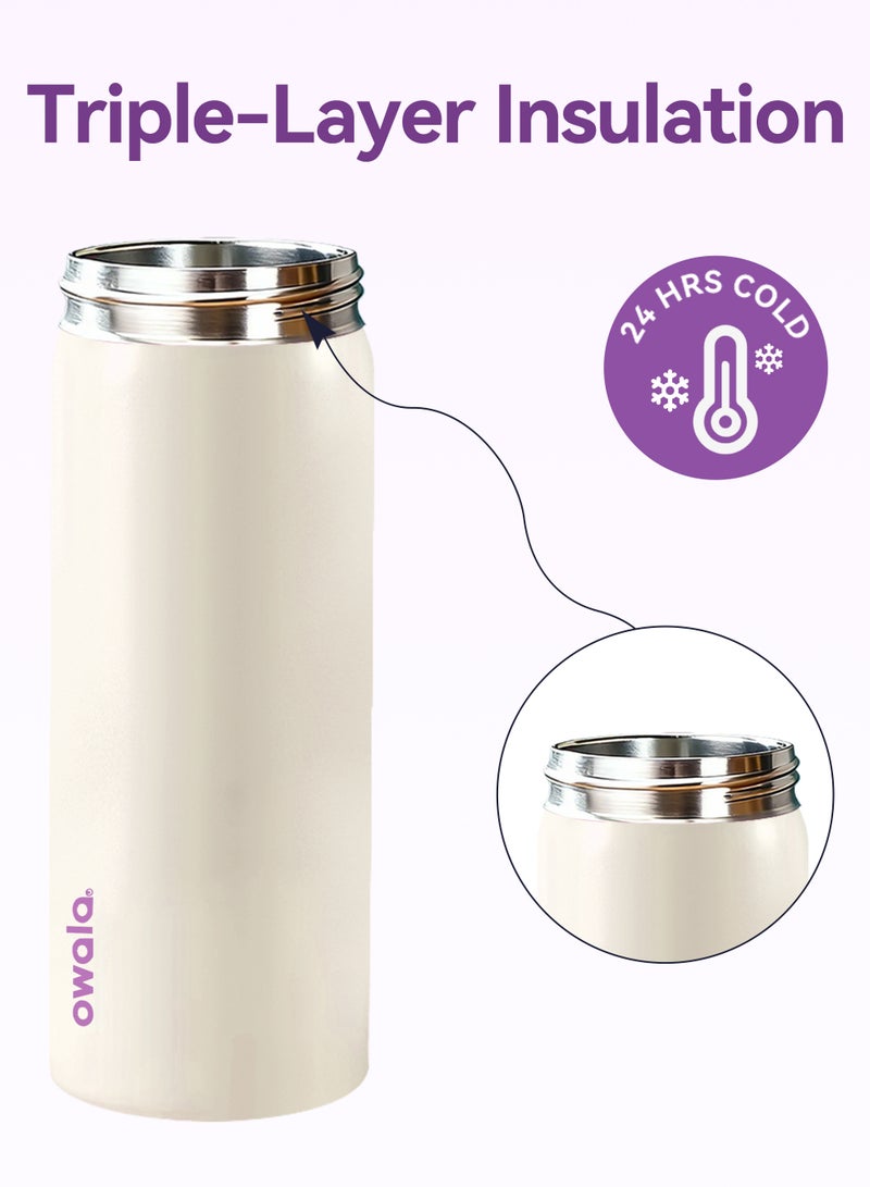 Owala Insulated Stainless Steel Water Bottle with Straw for Sports and Travel, 32-Ounce Pink Purple 32 OZ - Image 4